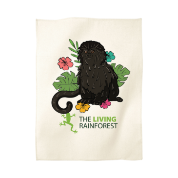 Personalised Goeldi’s Monkey Organic Cotton Tea Towel